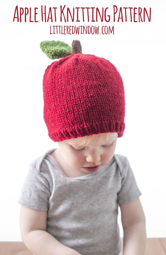 Apple Hat Knitting Pattern - Little Red Window