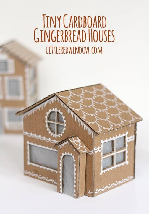 Tiny Cardboard Gingerbread Houses - Little Red Window