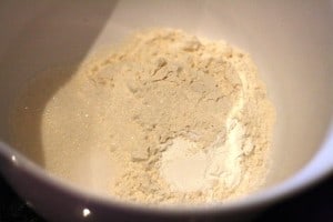baking flour in a bowl