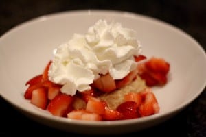  Strawberry Shortcake Biscuits with Fresh Strawberries and whipped cream! via littleredwindow.com