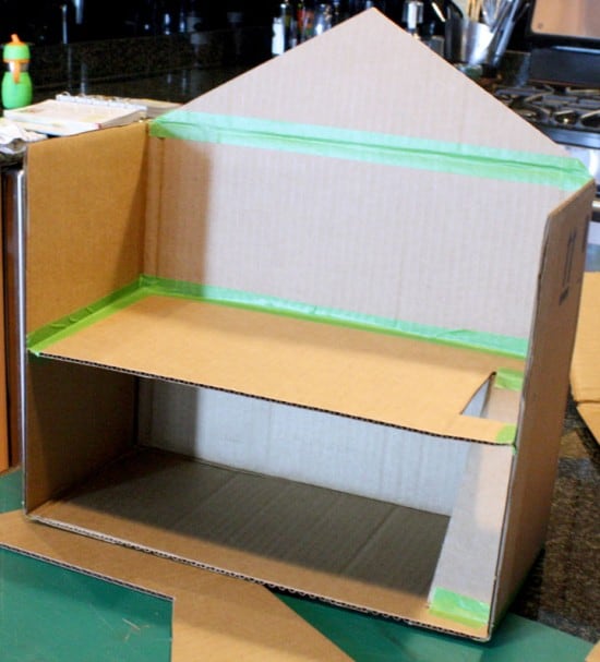 DIY Cardboard Box Toy House - Little Red Window