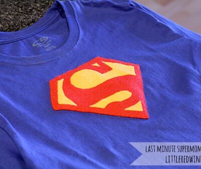 Last Minute DIY Superman Halloween Costume from Little Red Window