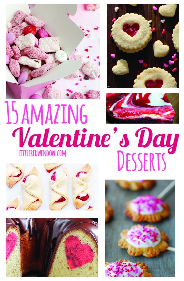 15 Amazing Valentine's Day Desserts, a great round-up of holiday sweets by littleredwindow.com