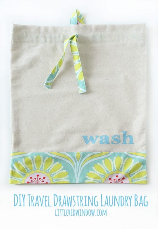 DIY Drawstring Travel Laundry Bag Little Red Window
