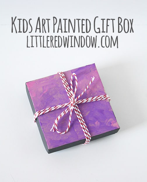 Kids Art Gift Box | littleredwindow.com | Turn your little one's art into a pretty and sophisticated gift box!