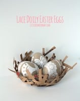 Lace Doily Easter Eggs