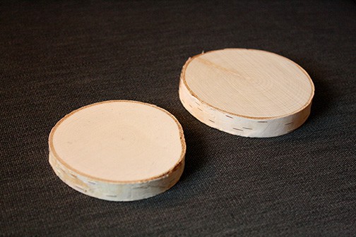 Lace Painted Wood Slice Coasters | littleredwindow.com | Make beautiful, unique and hand-painted coasters, perfect for a gift!