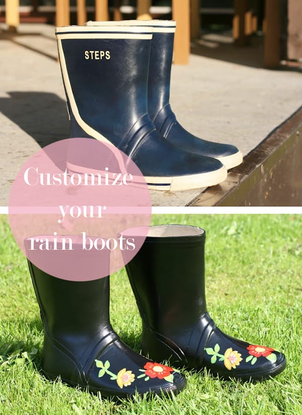 customized rain boots