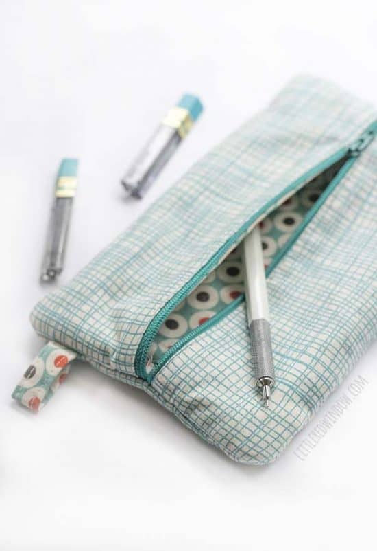 Simple Zipper Pencil Case Little Red Window