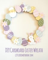 Cardboard Easter Wreath