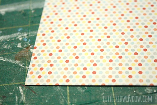 Scrapbook paper cut into a strips