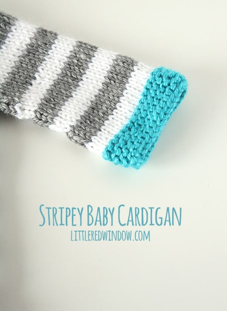 Stripey Baby Bunting Cardigan | littleredwindow.com | Adorable sweater perfect for a new baby and a pattern review!