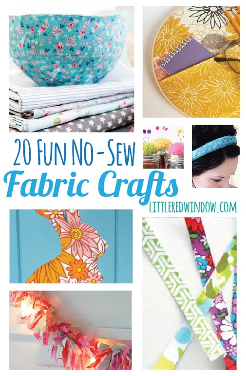 20 Fun No-Sew Fabric Crafts | littleredwindow.com