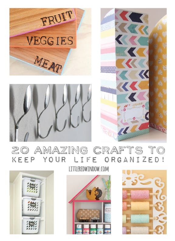 20 Amazing Crafts to Keep Your Life Organized! | littleredwindow.com 