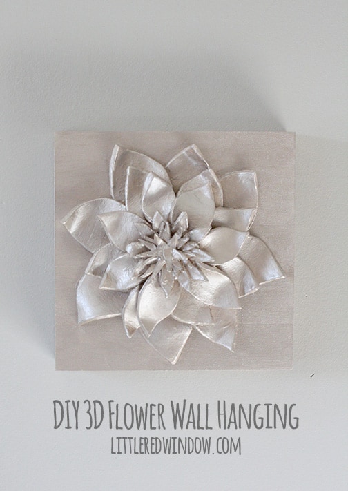 DIY 3D Flower Wall Hanging | littleredwindow.com