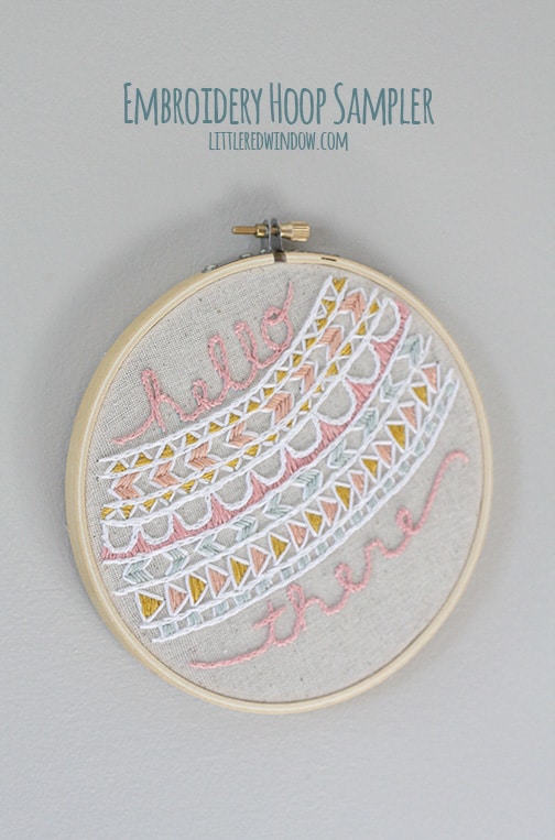 Embroidery Hoop Sampler | littleredwindow.com