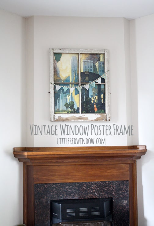 Vintage Window Poster Frame |  littleredwindow.com