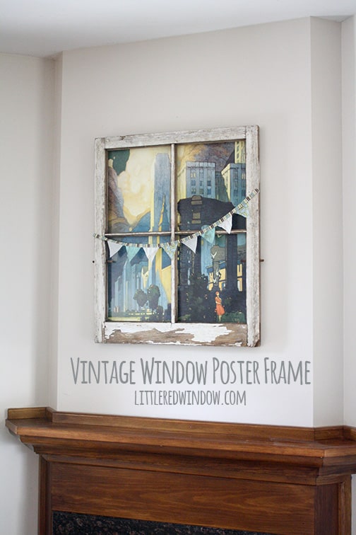 Vintage Window Poster Frame |  littleredwindow.com