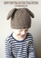 child wearing puppy hat
