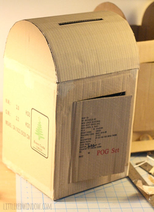DIY Cardboard Play Mailbox | littleredwindow.com
