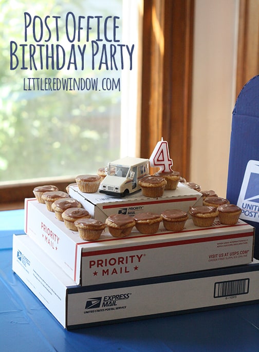 Post Office Birthday Party | littleredwindow.com | Tons of great ideas for your little mail carrier!