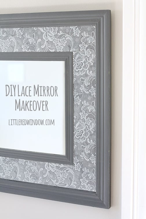 DIY Lace Mirror Makeover | littleredwindow.com