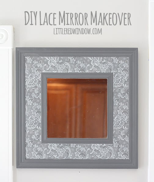 DIY Lace Mirror Makeover | littleredwindow.com