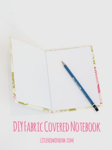 Fabric Wrapped Notebook - Little Red Window