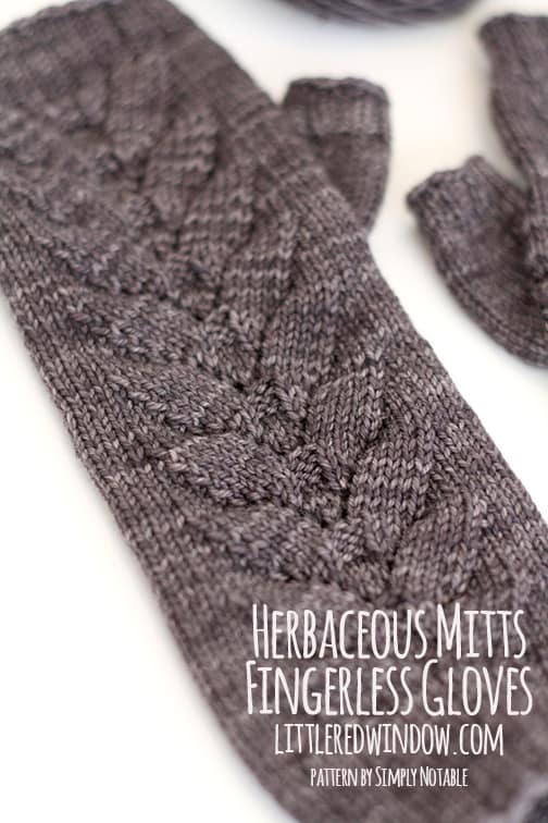 Herbaceous Mitts Fingerless Gloves | littleredwindow.com