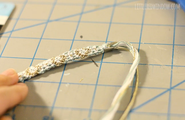 bracelet with closure attached to the end