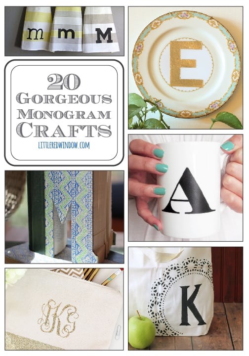 20 Gorgeous Monogram Crafts | littleredwindow.com