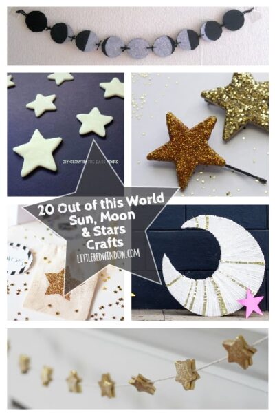 20 Out of This World Sun, Moon & Stars Outer Space Crafts to DIY! | littleredwindow.com