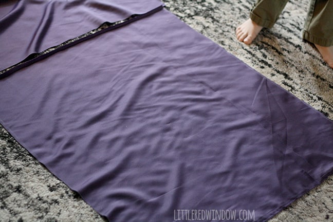 purple fabric on floor