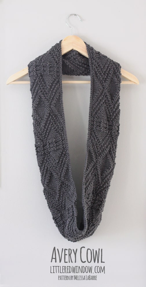 Avery Cowl | littleredwindow.com | You'll love this cozy geometric cowl knitting pattern by Melissa LaBarre as much as I do!