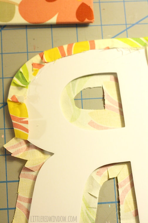 Fabric Covered Letters  |  littleredwindow.com |  Easy DIY project perfect for monograms, nurseries and offices! 