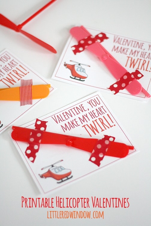 Free Printable Helicopter Valentine Card! | littleredwindow.com