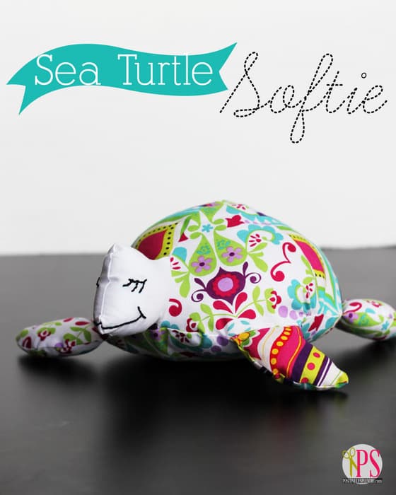 colorful stuffed fabric turtle