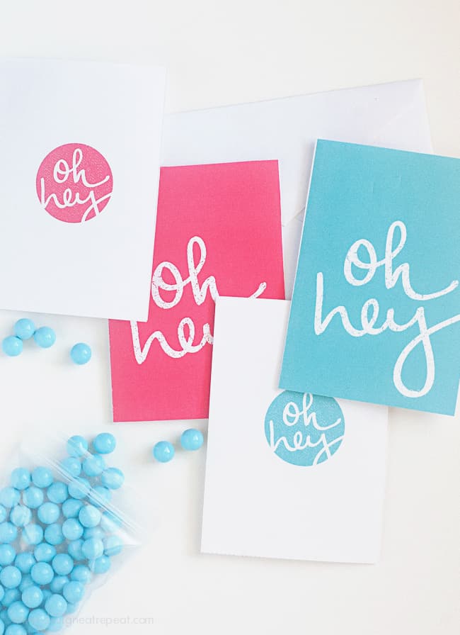 Cards that say OH HEY