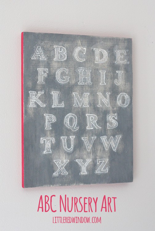 ABC Alphabet Nursery Art | littleredwindow.com