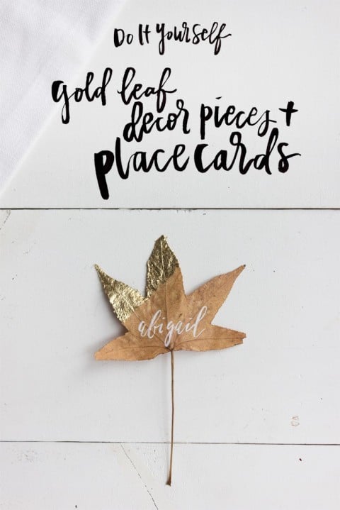 DIY-Thanksgiving-place-card-Gold-leaves_title-480x719