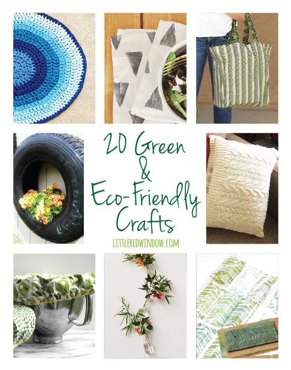 20 Green & Eco-Friendly Crafts! | littleredwindow.com