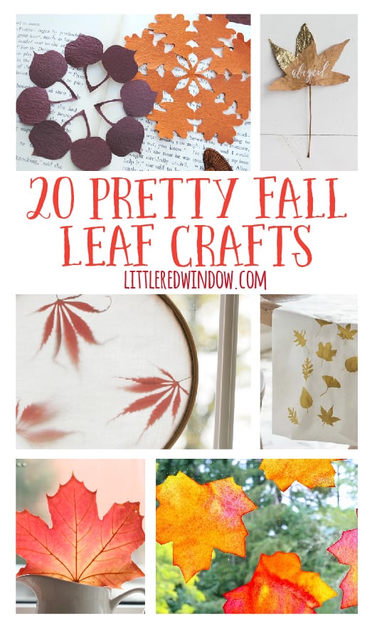 20 Pretty Fall Leaf Crafts | littleredwindow.com