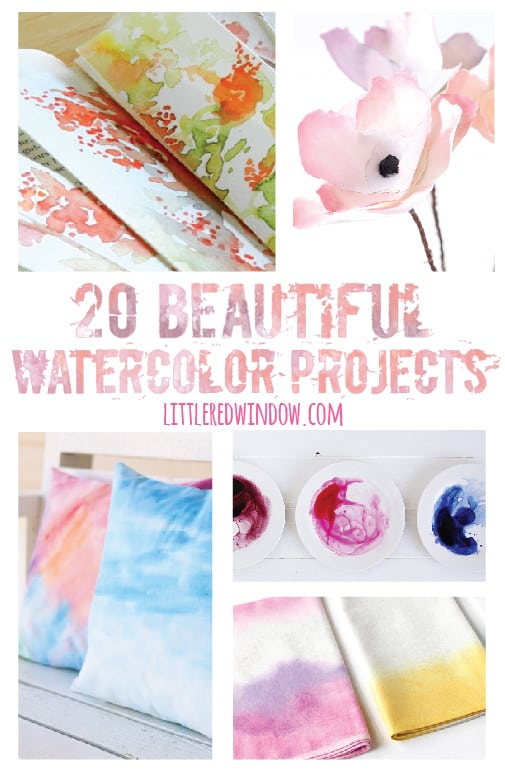 20 Beautiful Watercolor Projects | littleredwindow.com