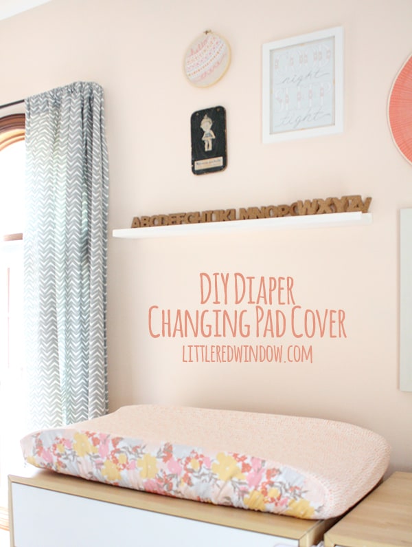 DIY Diaper Changing Pad Cover | littleredwindow.com | You'll be surprised at how easy these are to make with your own custom fabrics!