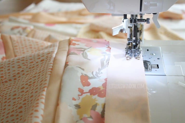 Simple Strip Crib Quilt Little Red Window