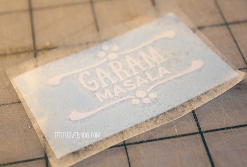 closeup of garam masala label