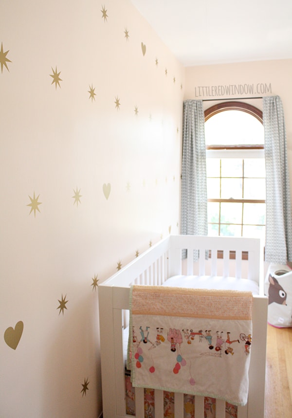Baby Girl's DIY Nursery! | littleredwindow.com | Cute girly nursery full of fun and easy DIY craft projects!