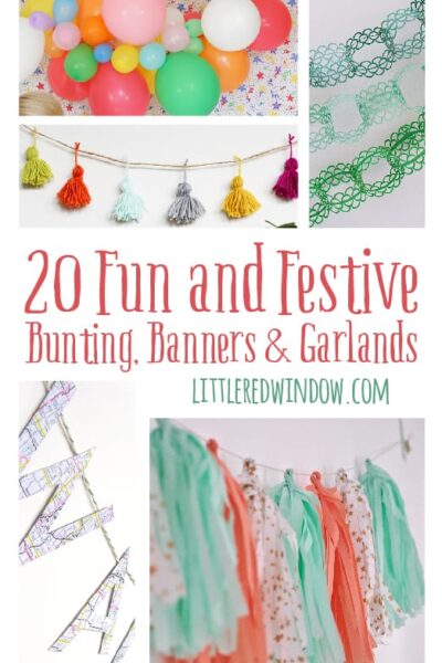 20 Fun and Festive Bunting, Banners & Garlands | littleredwindow.com