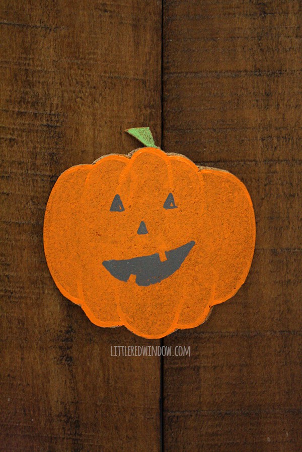 DIY Happy Halloween Pumpkin Coasters!  | littleredwindow.com
