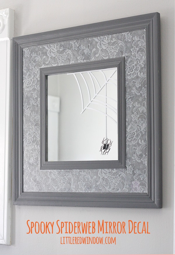 SPIDER WEB vinyl decal sticker set for mirrors INDOOR quality A4 size print